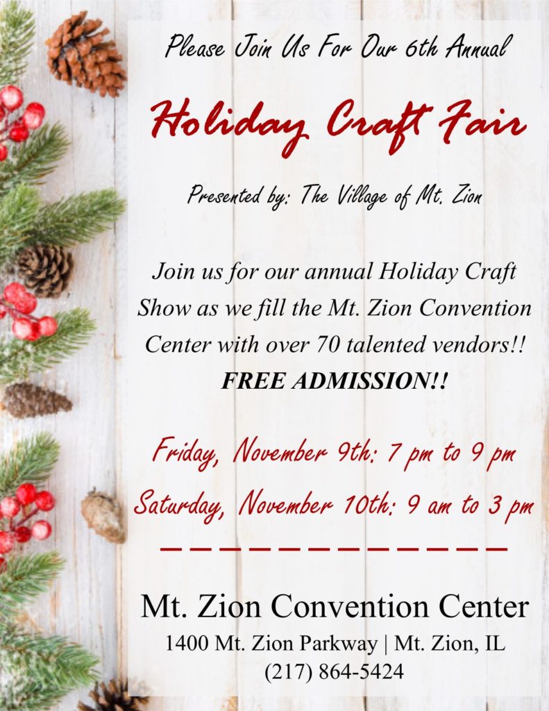 Holiday Craft Show - Mt. Zion Convention Center